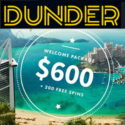 Dunder 50 free spins game